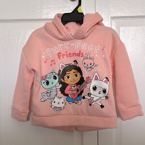 Dream Works Gabby’s Dollhouse pink hooded sweatshirt 3T